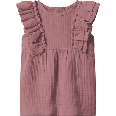 Lupilu Dívčí mušelínové šaty světle růžová