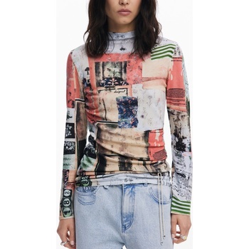 Desigual Дамски пуловер desigual, Размер xs, Цвят Роза (25wwjf39_rs9019)