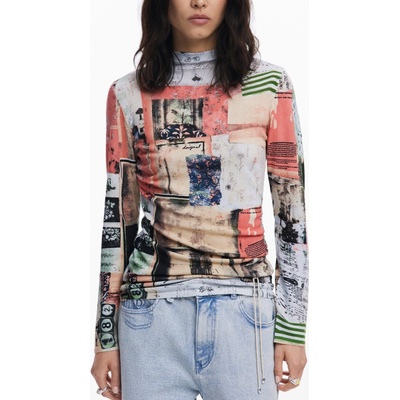 Desigual Дамски пуловер desigual, Размер xs, Цвят Роза (25wwjf39_rs9019)