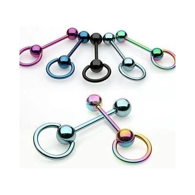Šperky4U piercing do jazyka s kruhem PJ01007-K-16