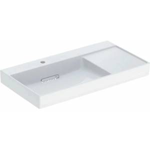 Geberit Мивка Geberit One за мебели със специален сифон 90 см, бяла, дясна, за плот (505.039.00.1)