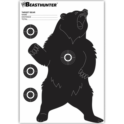 Beast Hunter Terč silueta Medvěd 10ks