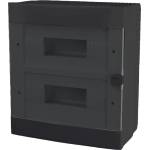 ELMARK АПАРТАМЕНТНА КУТИЯ ЗА ОТКРИТ МОНТАЖ, 24 МОДУЛА (2X12), ЧЕРНА (60245BL)