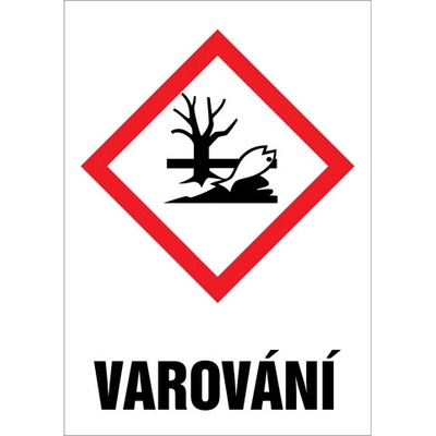 Značka GHS09 Varování, samolepicí fólie, 148 × 210 mm BZ FD622