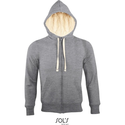 Sol's Collection mikina Sherpa s kapucí unisex COT-25058407700 Melír šedá