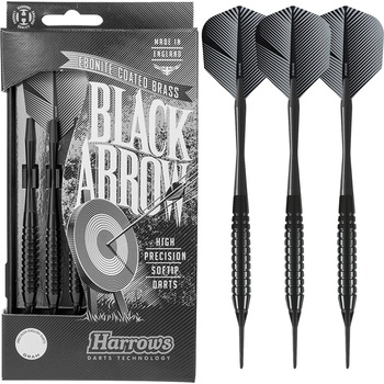 Harrows Darts Black Arrow Softip Darts - Black
