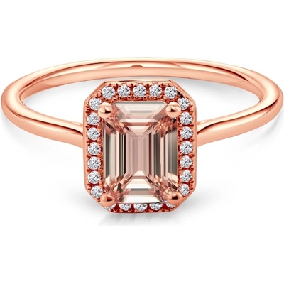 SAVICKI Пръстен Savicki: розово злато, морганит, диаманти