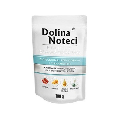 Dolina Noteci PREMIUM за малки породи с телешко, домати и макаронени изделия 100 г