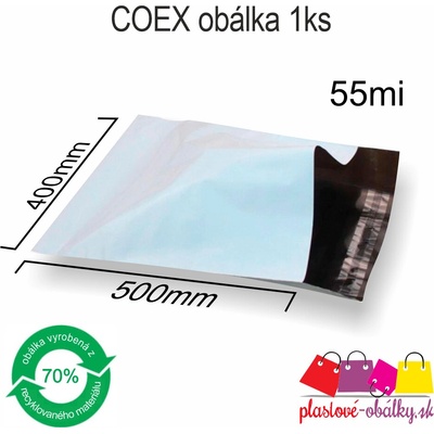 Plastové obálky COEX nepriehľadné Balenie: po 1 ks, Rozmer: 400 x 500 mm
