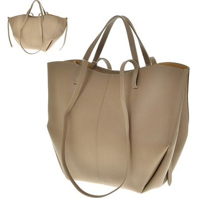 Laura Biaggi kožená shopper-kabelka TS66-9905 krémová