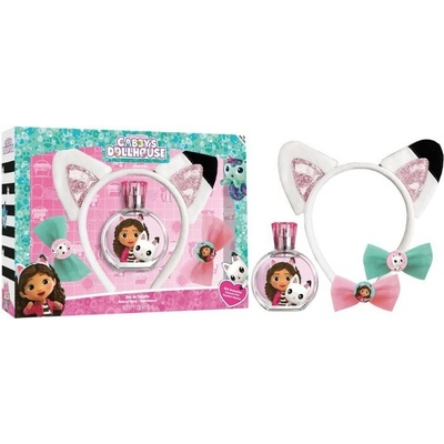 Gabby's Dollhouse Giftset čelenka do vlasov 1 ks + gumičky do vlasov 2 ks + EDT 50 ml