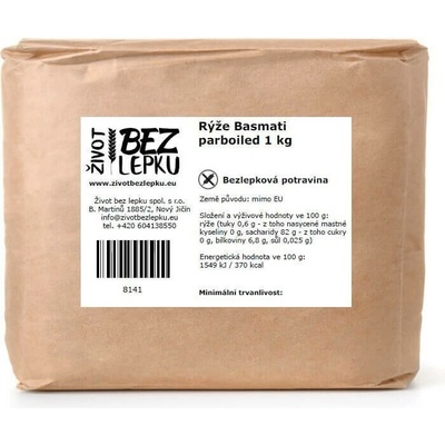 Život bez lepku Basmati parboiled ryža 1 kg