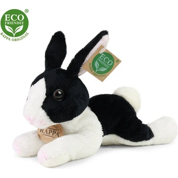 Rappa Плюшено Черно-бяло зайче, лежащо, 22 см. , серия Еко приятели (183131-3)