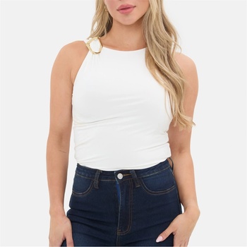 I Saw It First Hardwear Trim Top - Cream