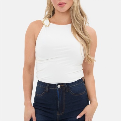 I Saw It First Hardwear Trim Top - Cream