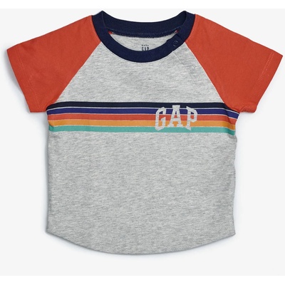 GAP Logo Arch Raglan Тениска детски GAP | Cherven Siv | Момчешки | 0-3 месеца