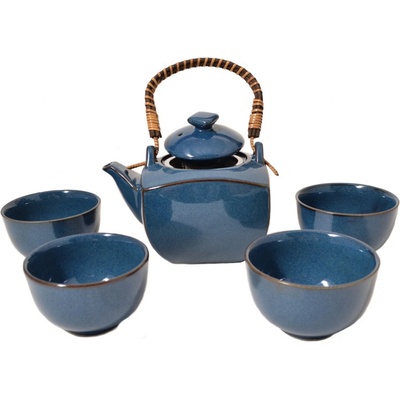 EDO Japan Japonská souprava na čaj s kovovým sítem Blue 0,6l