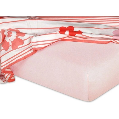 Dadka Jersey prostěradlo pudrové 70x160x15