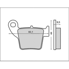 Zadní brzdové destičky Brenta Honda CR 250 R 2002-2007 Organic