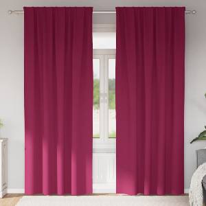 Pure Line Home Плътни завеси в цвят бордо с комбиниран перделък, 2 бр. , 140 x 225 см
