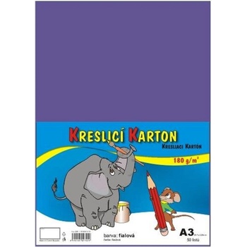 Stepa Kresliaci kartón A3 50ks 180g fialový