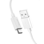 Spigen - Кабел за данни Essential (EB6020AC) - Бързо зареждане, USB към Type-C, 60W, 480Mbps, 2 м - Бял