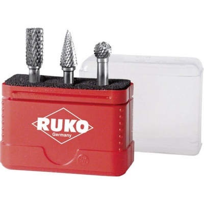 RUKO 116001 sada fréz tvrdokov Ø hřídele 6 mm 3dílná