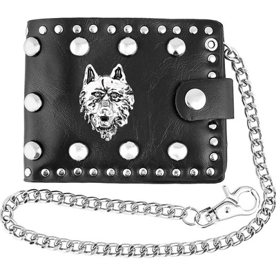 Kožená peňaženka s retiazkou Vlk