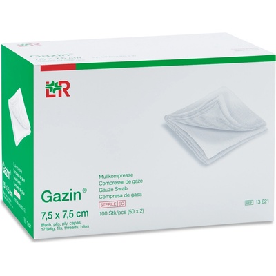 Gazin Gáza hydrofil. skl. kompr. ster. 7,5 x 7,5 cm/2 ks