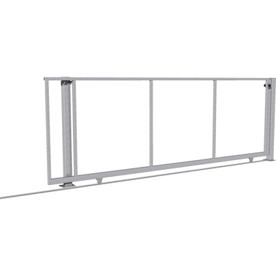 Posuvná brána na kolejnici š. 300 - 350 cm x v. 150 cm ✔ Bez dojezdového sloupku – Sleviste.cz