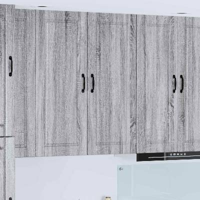 vidaXL Стенен шкаф PORTO Сив Сонома 40 x 31 x 100 см Инженерно дърво (885471)