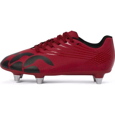 Canterbury Юношески ръгби обувки Canterbury Stampede Groundbreak Juniors Soft Ground Rugby Boots - Red Dahlia