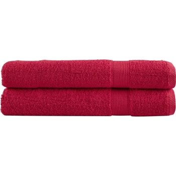 vidaXL Премиум кърпи за сауна SOLUND 2 бр червени 80x200 см 600 gsm (137410)