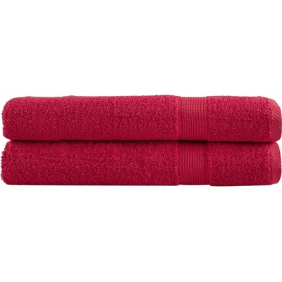vidaXL Премиум кърпи за сауна SOLUND 2 бр червени 80x200 см 600 gsm (137410)