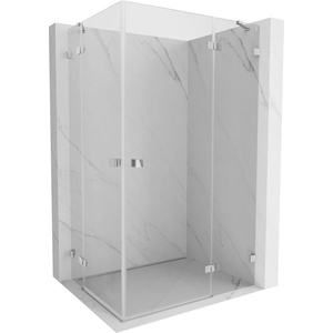 Mexen Lunar Душ кабина с двойно отваряне, дясна 95 x 75 см, прозрачна, хром - 834-095P-075L-01-00 (834-095P-075L-01-00)