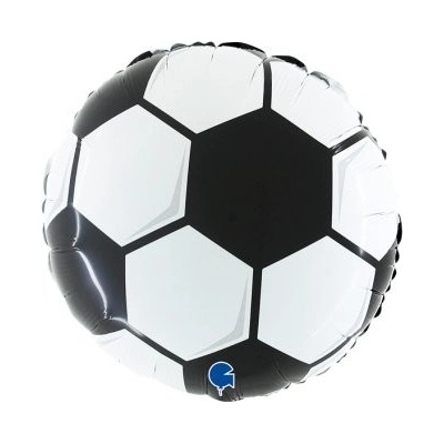 GRABO fóliový balónek Kruh Fotbalový míč bílý 18" 46cm nafukovací NB
