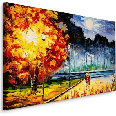 MyBestHome BOX Plátno Zamilovaný Pár V Podzimním Parku Varianta: 100x70