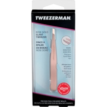 Tweezerman SLANT pinzeta růžové zalto