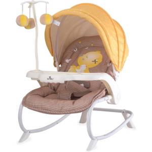 Lorelli Бебешки шезлонг Lorelli - Dream Time, Beige & Yellow (10110061809)