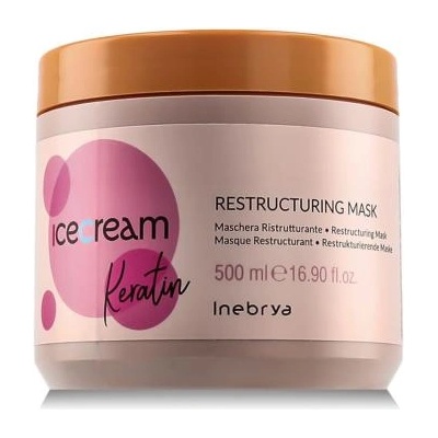 Inebrya Ice Cream Keratin Restructuring Mask реструктурираща маска с кератин 500 ml унисекс