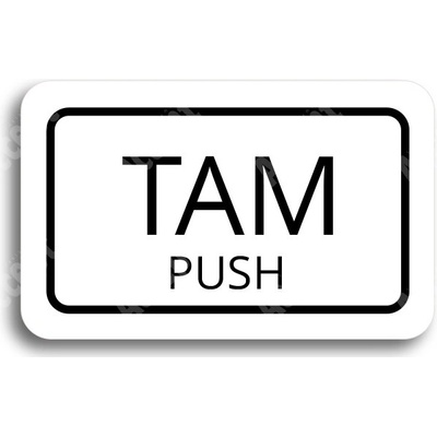 ACCEPT Tabulka SEM - TAM - typ 26 (80 x 50 mm) - bílá tabulka - černý tisk