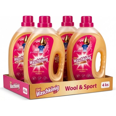 Der Waschkönig Protein Care Wool and Sport Prací gel 4 x 100 PD