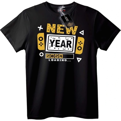 NOONEBRAND Тениска Нова година 2024 за геймъри - L, Black