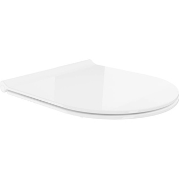 Mexen бавно падащ тънък капак, дуропласт, бял гланц - 39050100 (39050100)