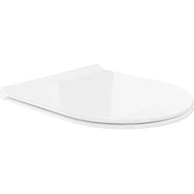 Mexen бавно падащ тънък капак, дуропласт, бял гланц - 39050100 (39050100)