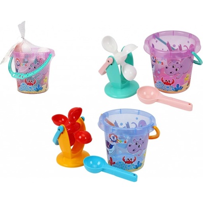 Teddies Sada na písek a k vodě plast kbelík mlýnek17x16cm