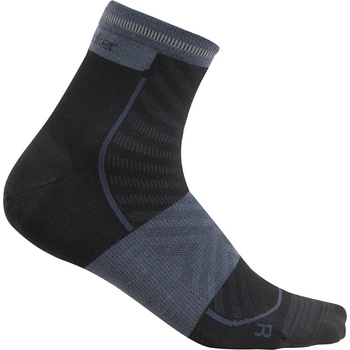 Icebreaker Мъжки чорапи за бягане Icebreaker Merino Run+ Ultralight Mini Running socks - Black / Graphite - размер 39-41, 5 (EU) (201-8164-0111)