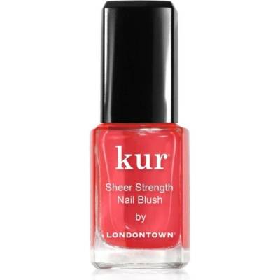 Londontown Kur Sheer Strength Nail Blush zpevňující a rozjasňující tónovaná péče na nehty odstín Poppy 12 ml