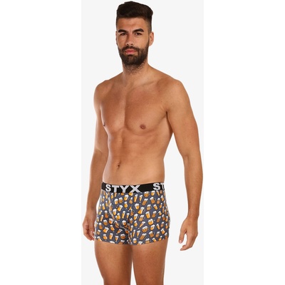Styx Сиви мъжки боксерки с шарка Styx Beer Styx | Siv | МЪЖЕ | M
