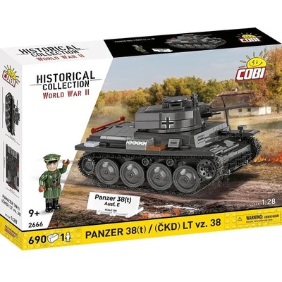 COBI 2666 Втората световна война Panzer 38(t)/ČKD LT vz. 38, 2v1, 1: 28, 705 к, 1 ф